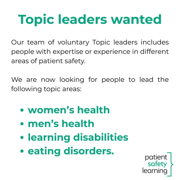 Patient topic leaders wanted! (2)